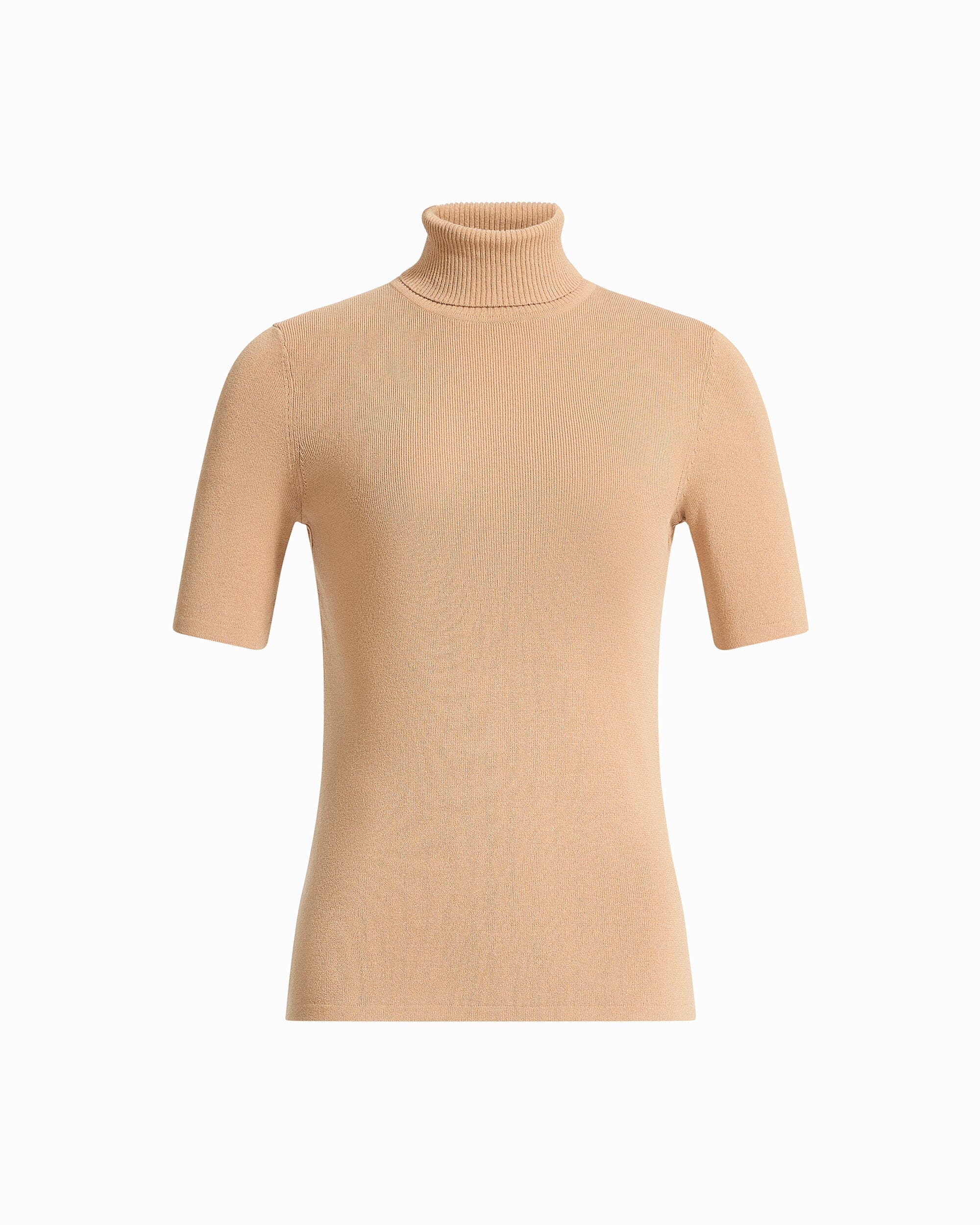 Anne Klein Light Coffee Plus Half Sleeve Turtleneck