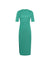 Anne Klein Green Clove Short Sleeve Draped Midi Dress