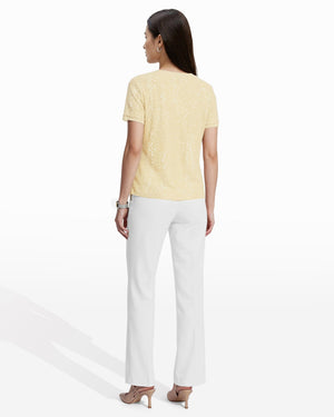 Sequin Short Sleeve Crew Neck Relaxed Fit Tee Clothing Kasper