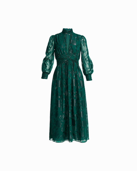 netia long sleeve midi dress Anne Klein Jacquard Lurex Midi Dress