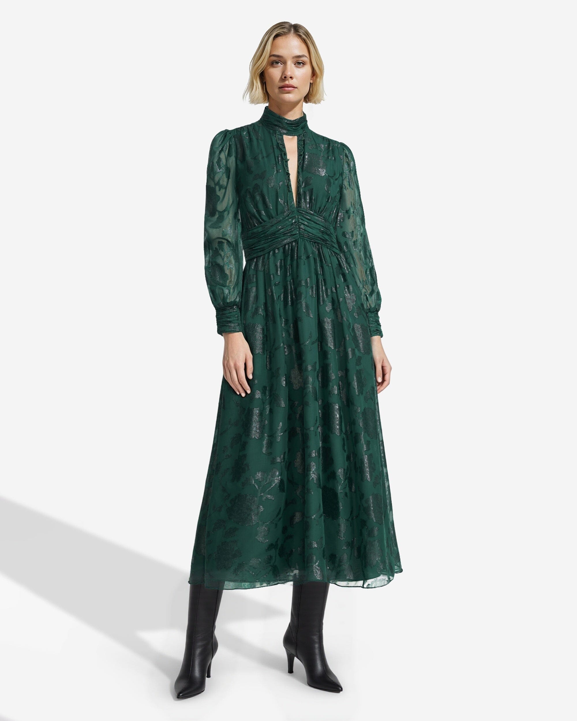 Anne Klein Ruched Midi Dress