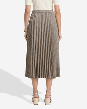 Anne Klein Plaid Pleated Skirt