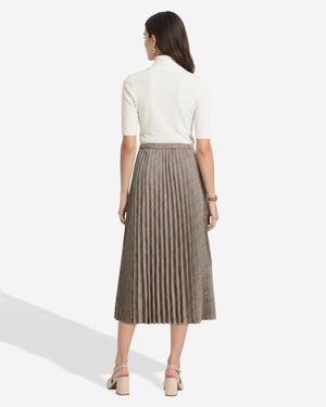 Anne Klein Plaid Pleated Skirt