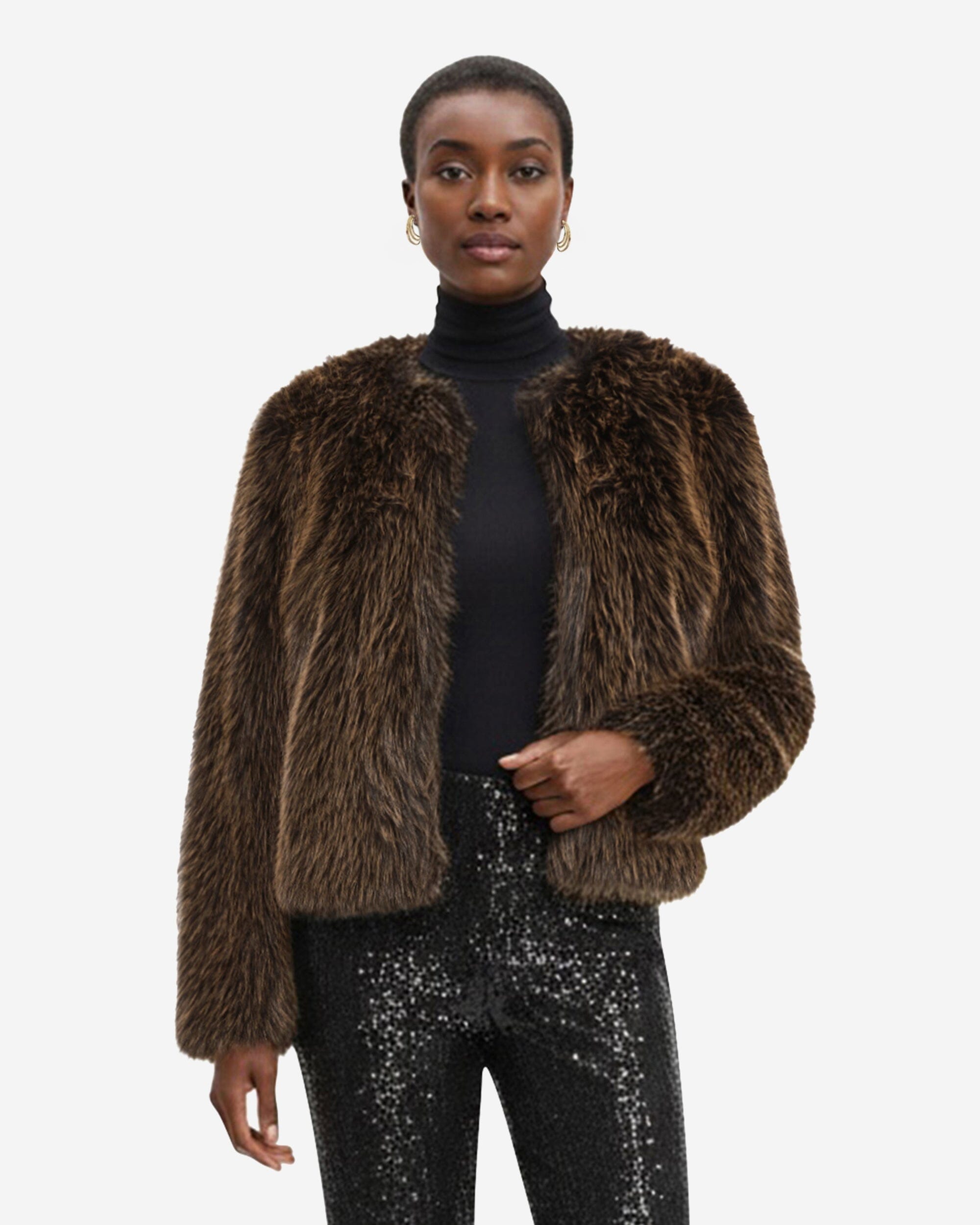 Faux Fur Jacket | Anne Klein