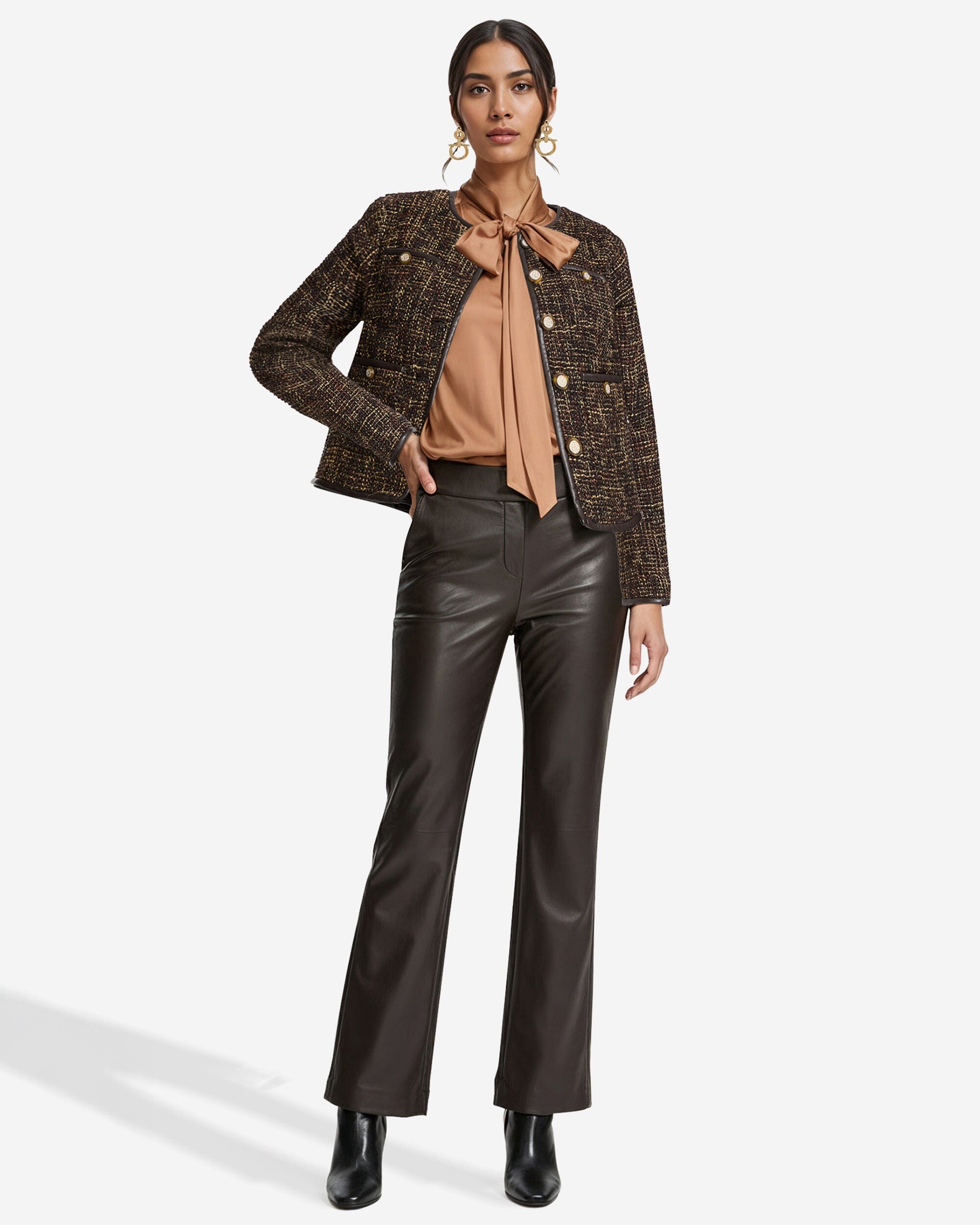 Anne Klein Framed Button Jacket