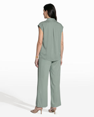 Drop Shoulder Cotton Button Front Shirt Clothing Kasper