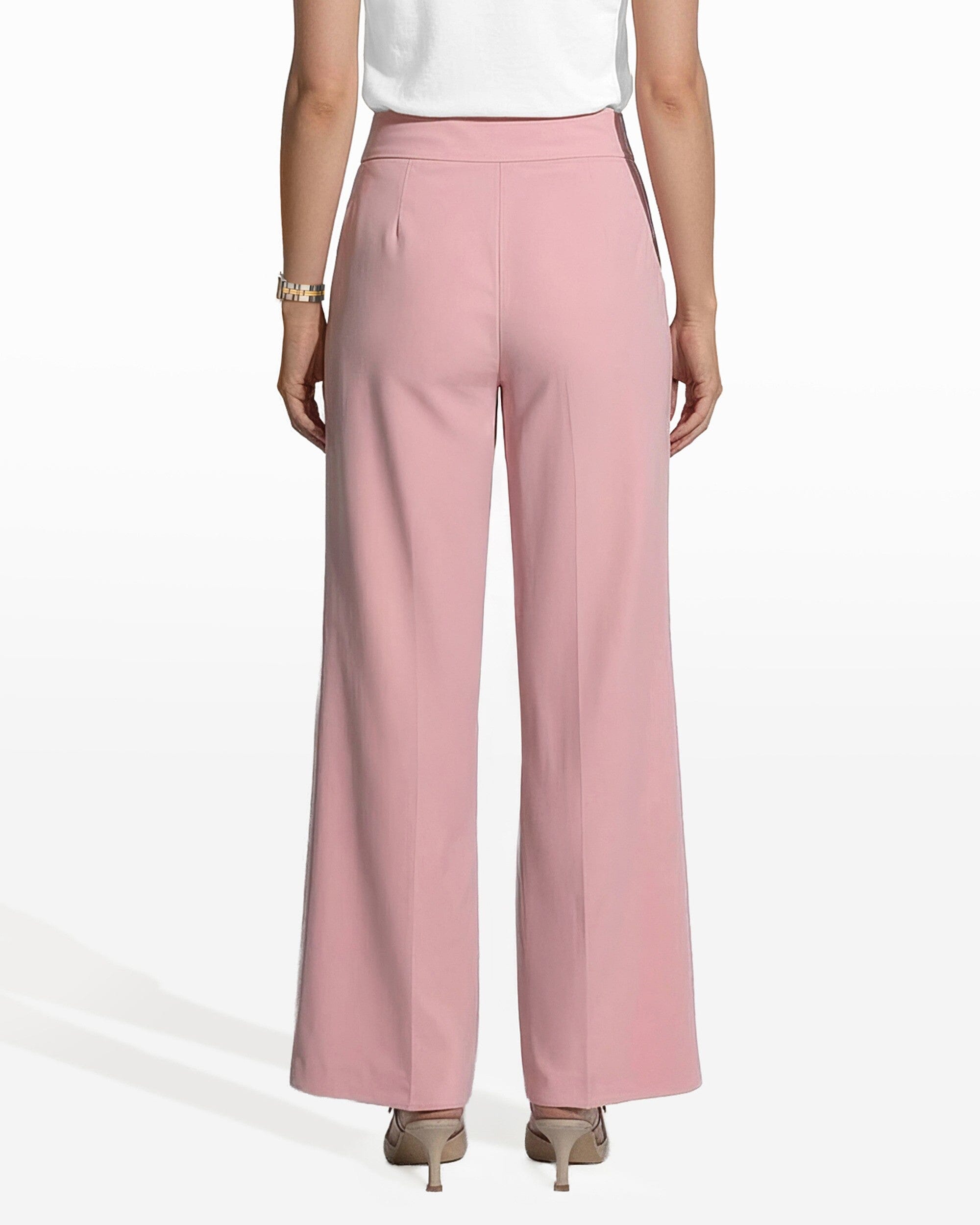 High Rise Pull On Wide Leg Pants Clothing Kasper