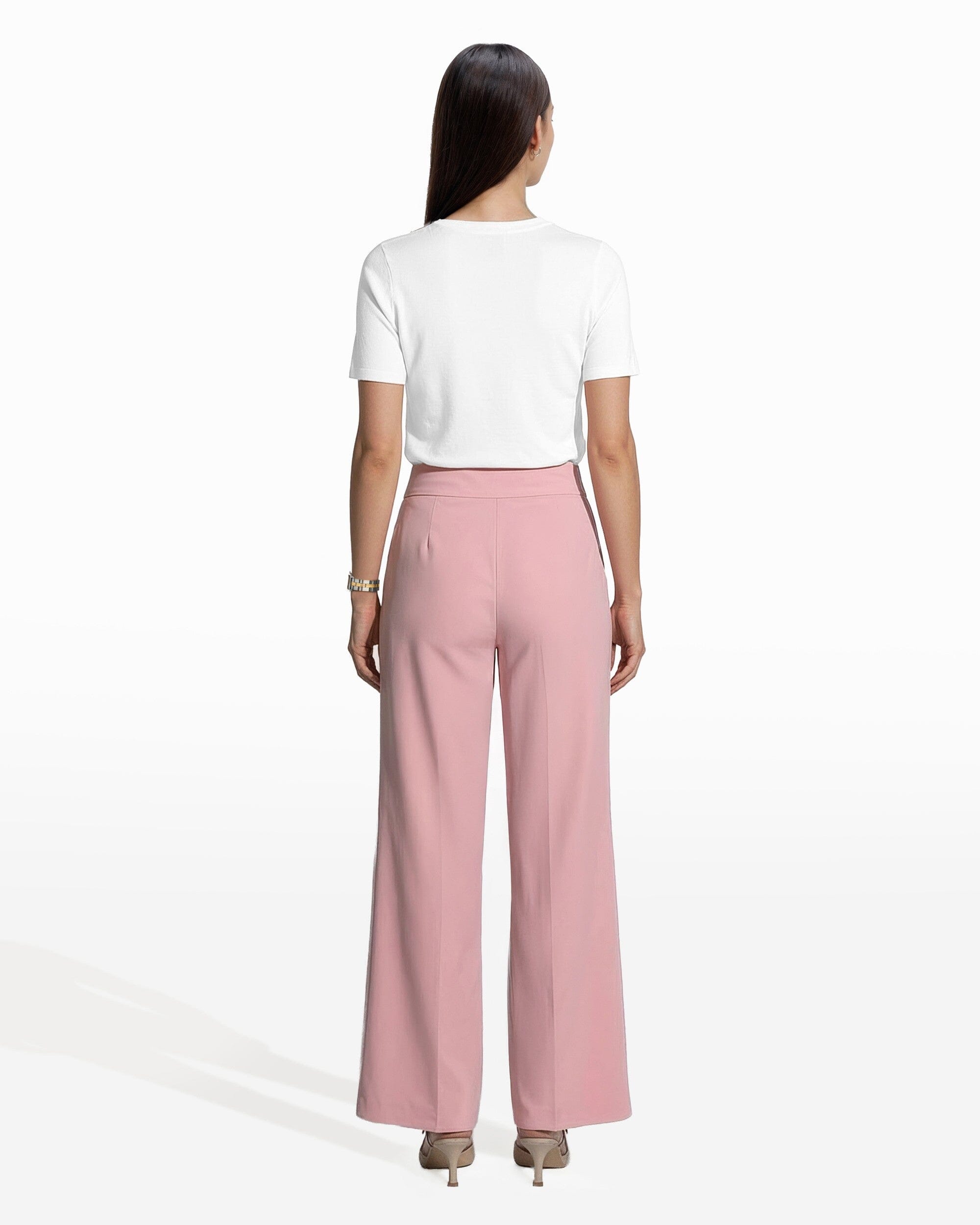 High Rise Pull On Wide Leg Pants Clothing Kasper