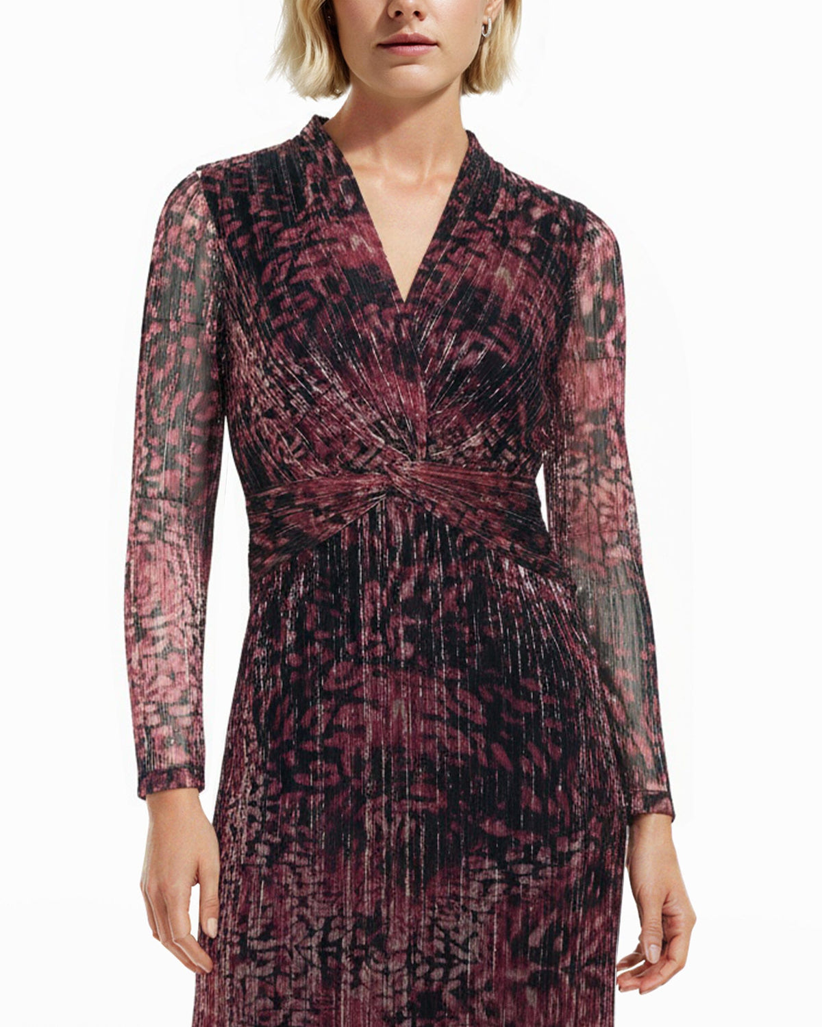 Twist Front Midi Dress