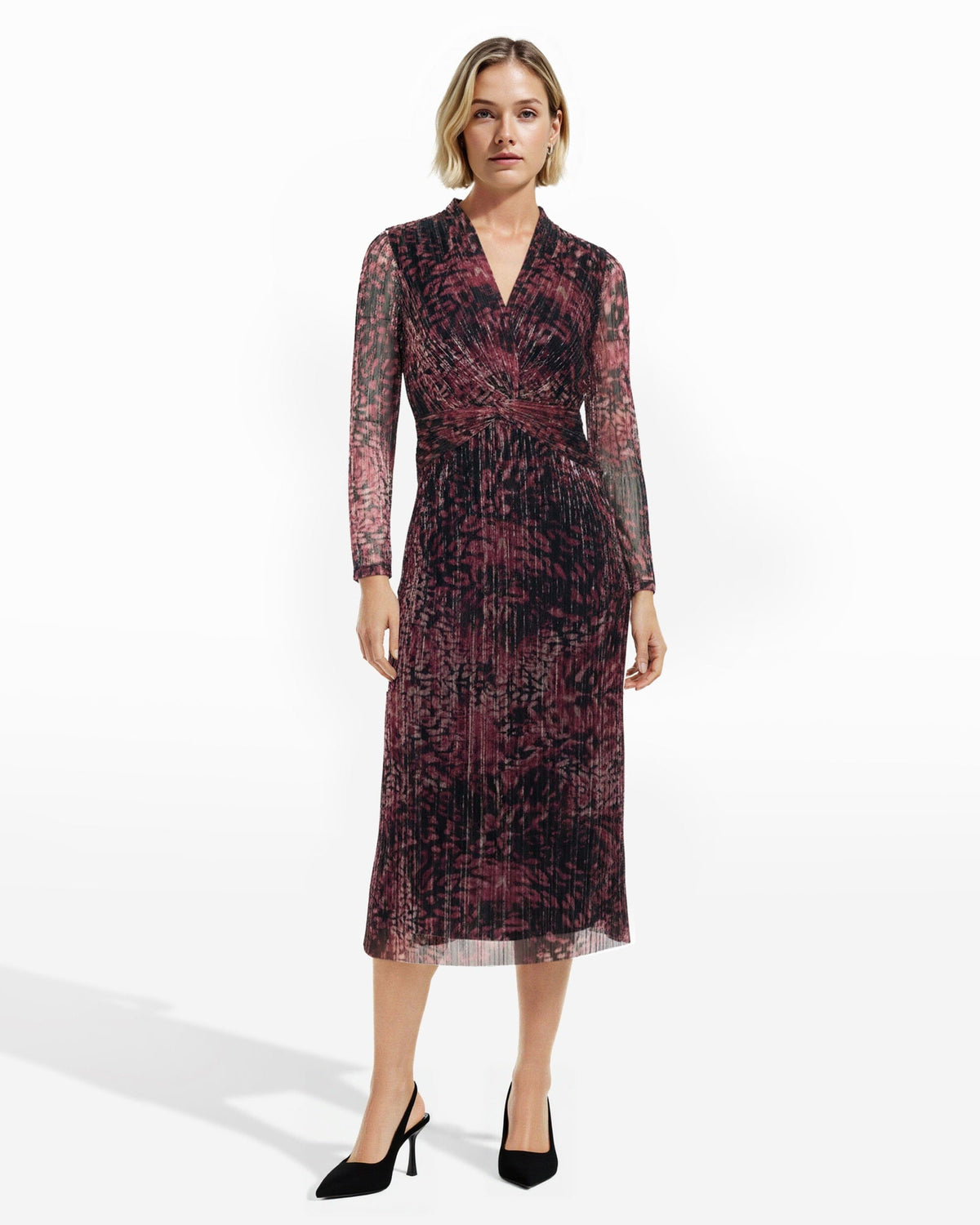 knee length dresses for ladies Twist Front Midi Dress