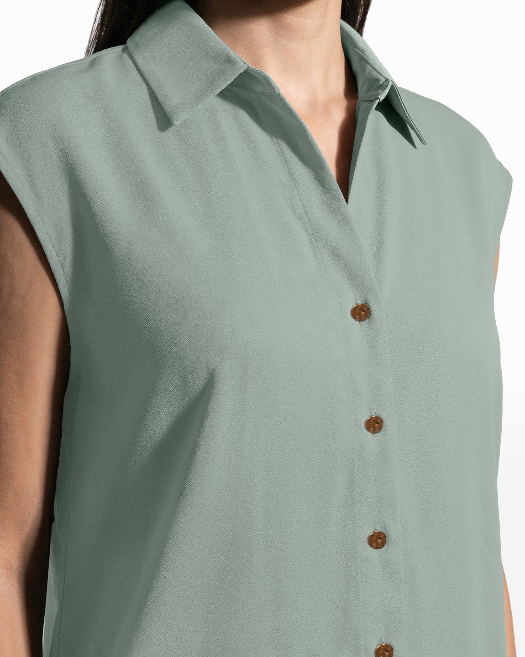 Drop Shoulder Cotton Button Front Shirt Clothing Kasper