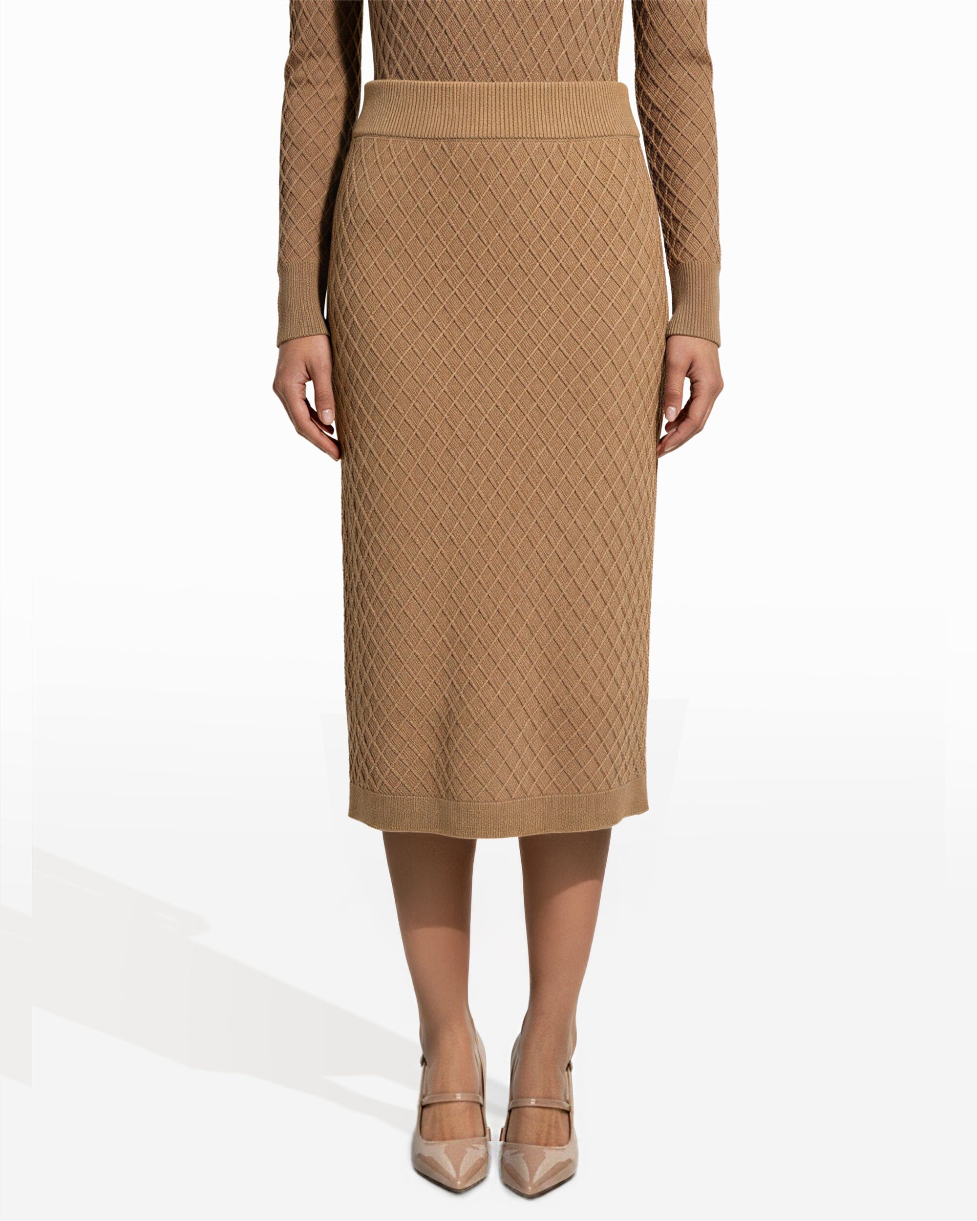 Anne Klein Diamond Stitch Sweater Skirt