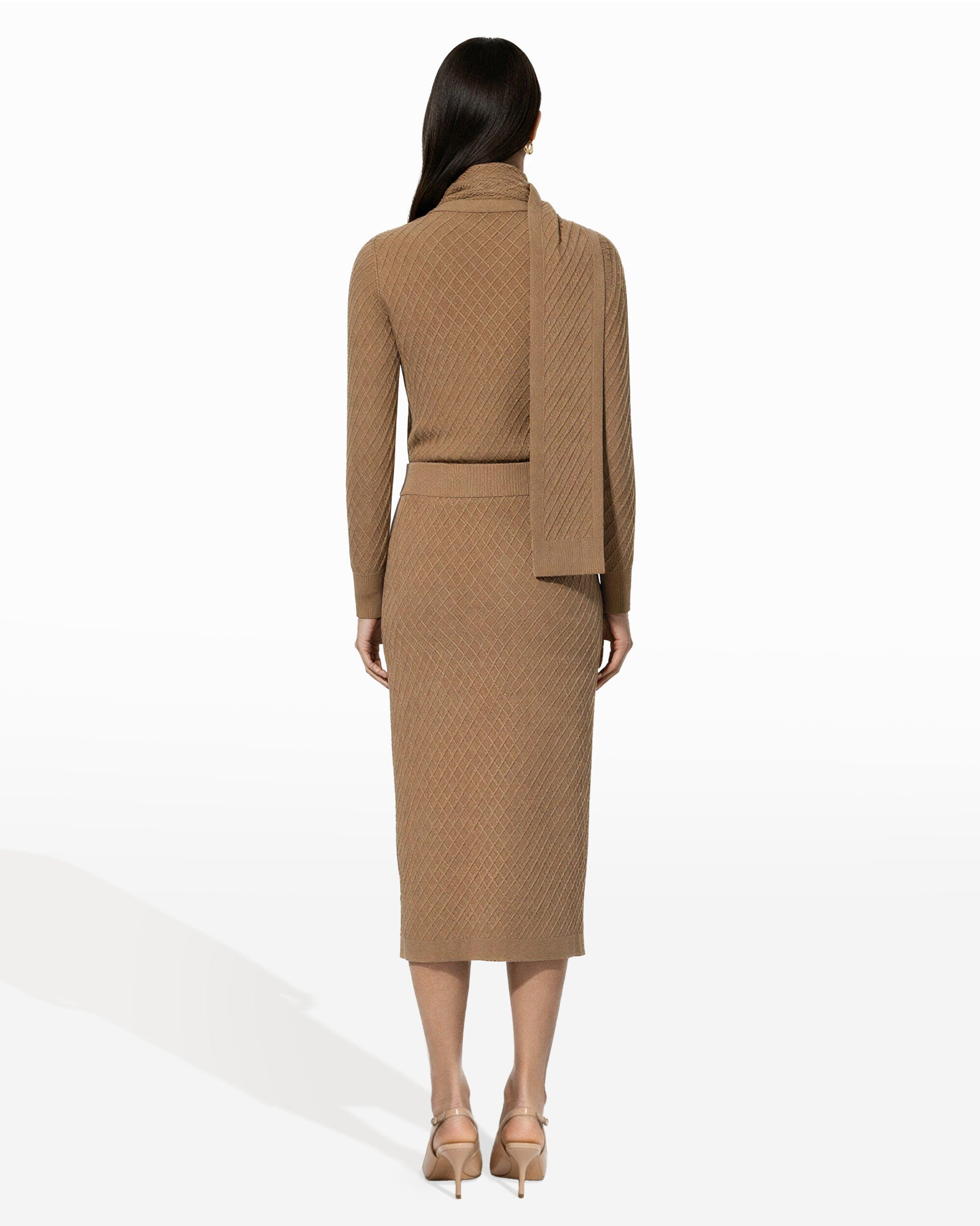 Anne Klein Diamond Stitch Sweater Skirt