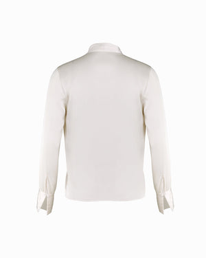 Anne Klein Pleated Cuff V Neck Top