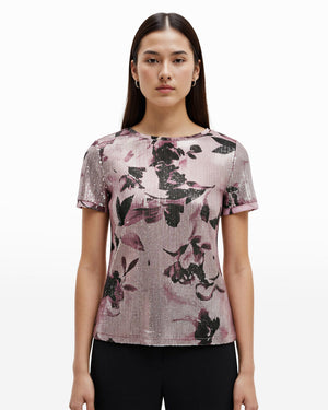 Anne Klein Short Sleeve Banded Tee