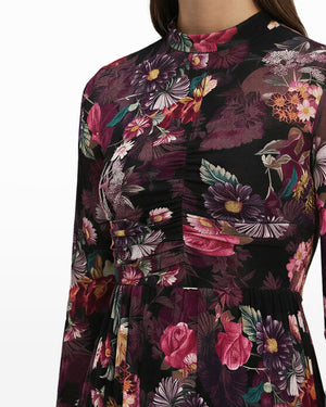 Anne Klein Mock Neck Tiered Dress