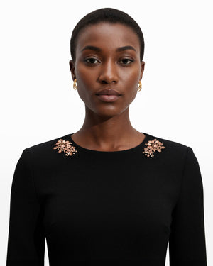 Anne Klein Strong Shoulder Midi Dress