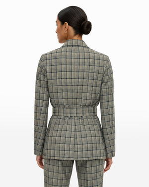 Belted Notch Collar Jacket Clothing Kasper
