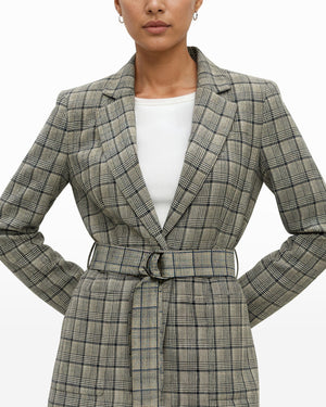 Belted Notch Collar Jacket Clothing Kasper