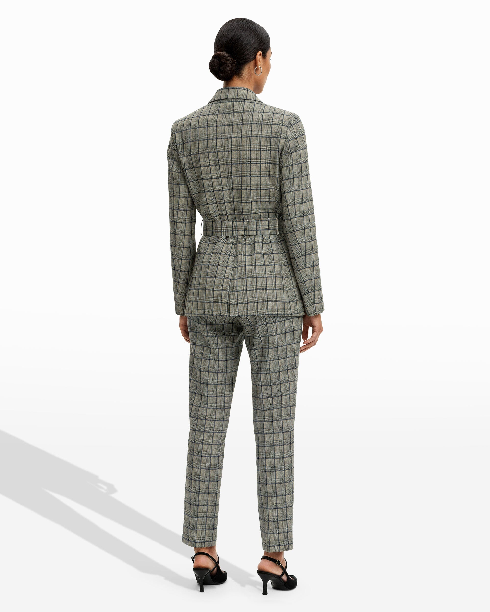 Belted Notch Collar Jacket Clothing Kasper