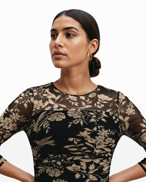 Anne Klein Side Ruched Midi Dress