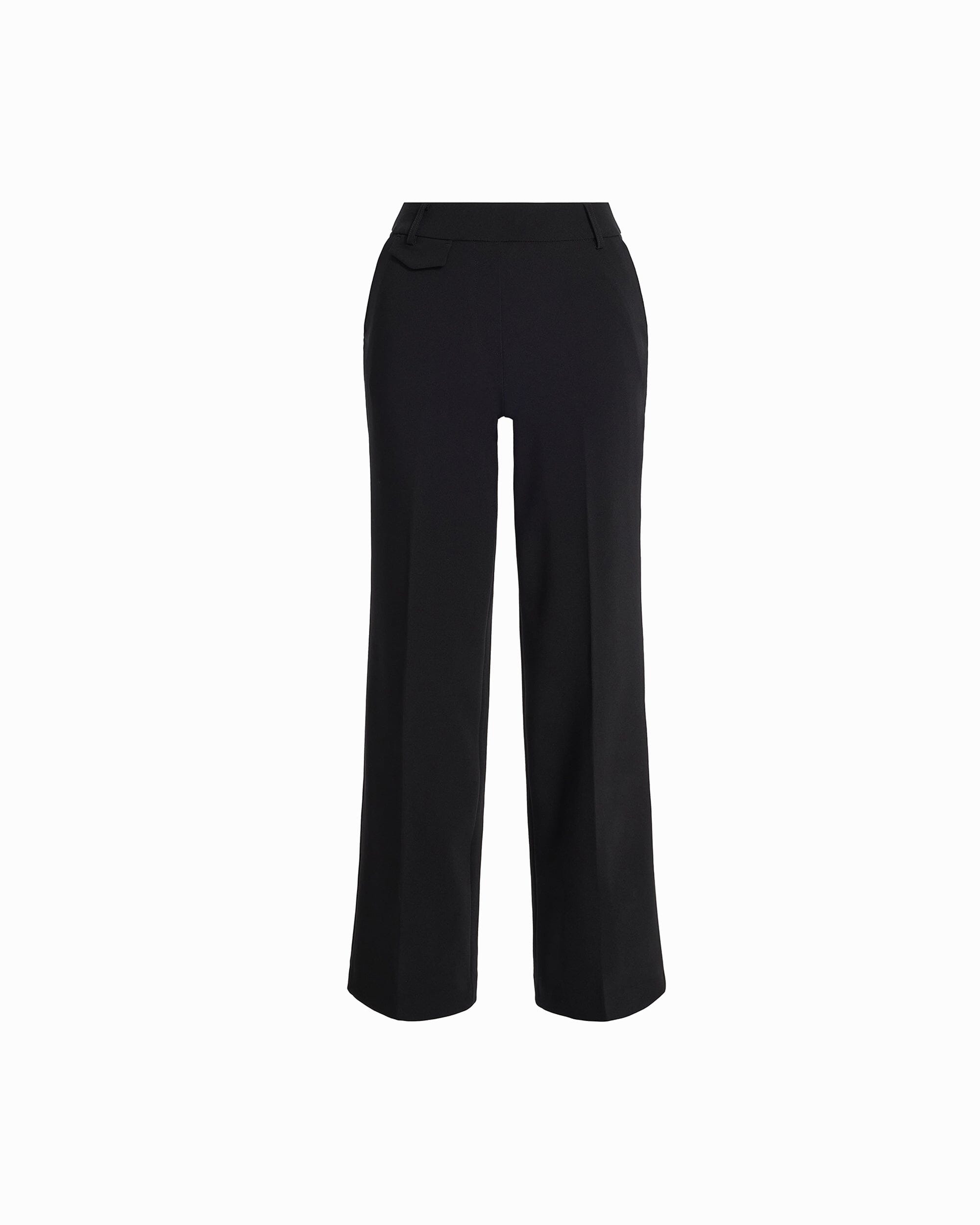 Anne Klein Anne Black Wide Leg Pull on Pant