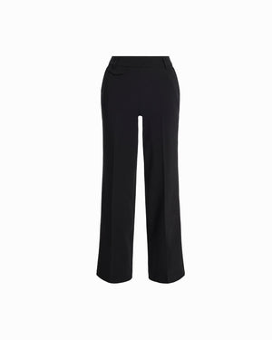 Anne Klein Anne Black Wide Leg Pull on Pant