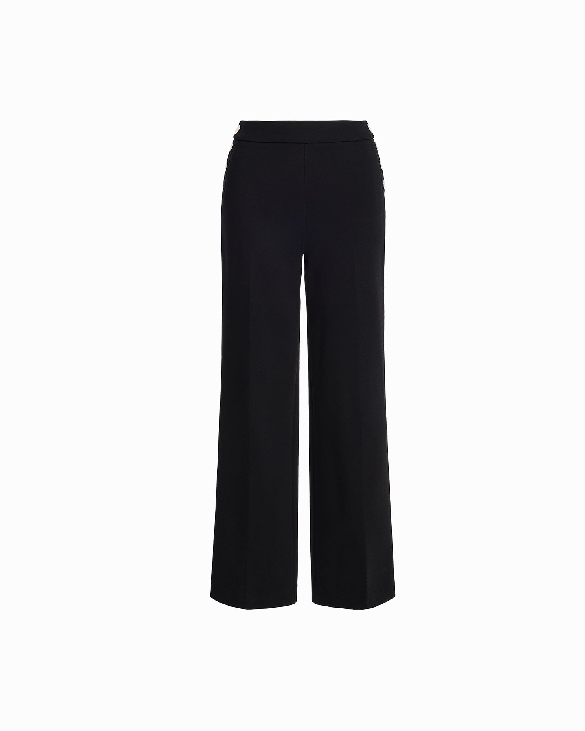 Anne Klein Anne Black Sailor Wide Leg Pant