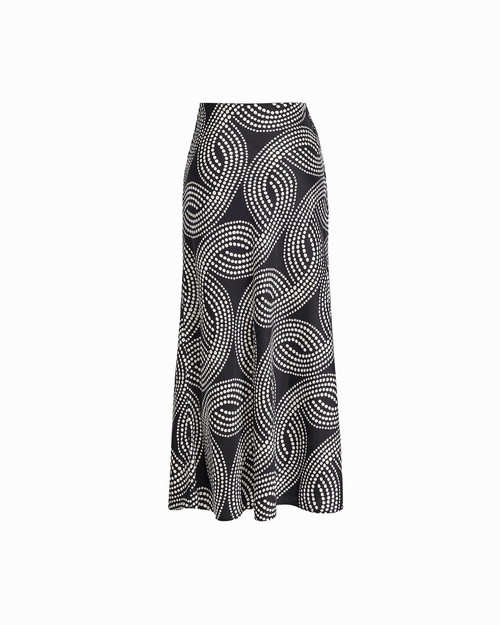 Anne Klein Po Bias Flared Skirt Unlined