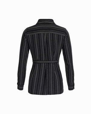 Anne Klein Long Sleeve Belted Top
