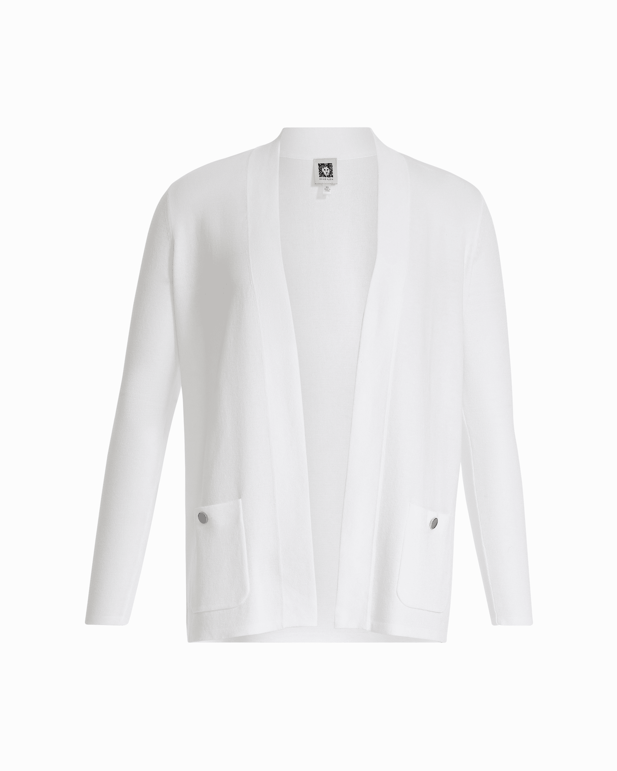 Anne Klein CRISP WHITE Petite Kissing Front Malibu Cardigan