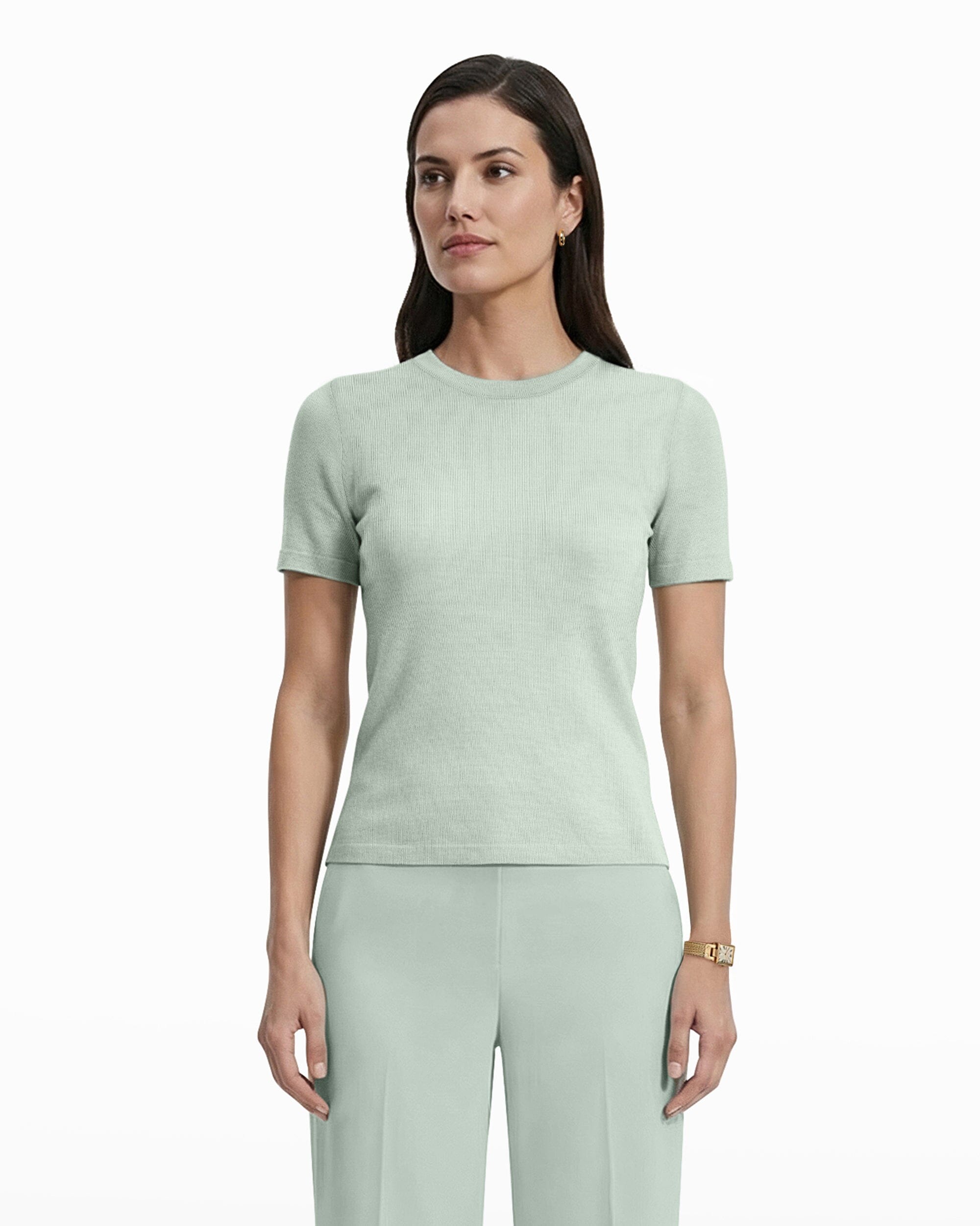 Anne Klein Soft Aloe Crew Neck Luxe Washable Merino