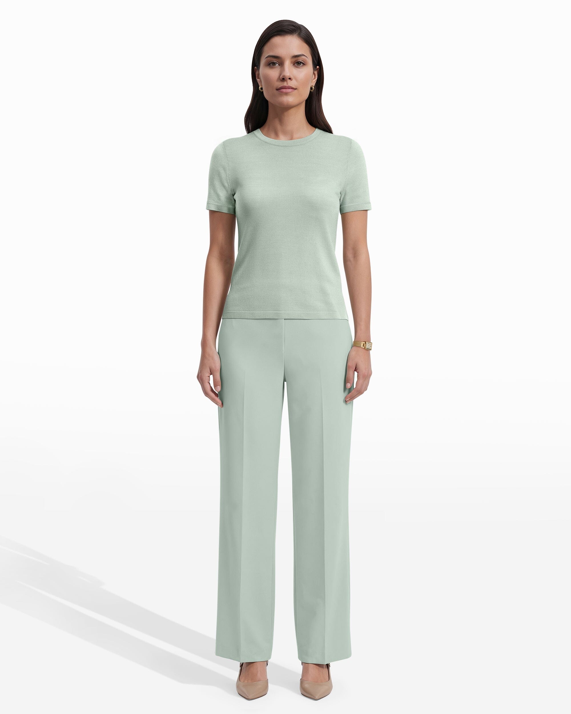 Anne Klein Crew Neck Luxe Washable Merino