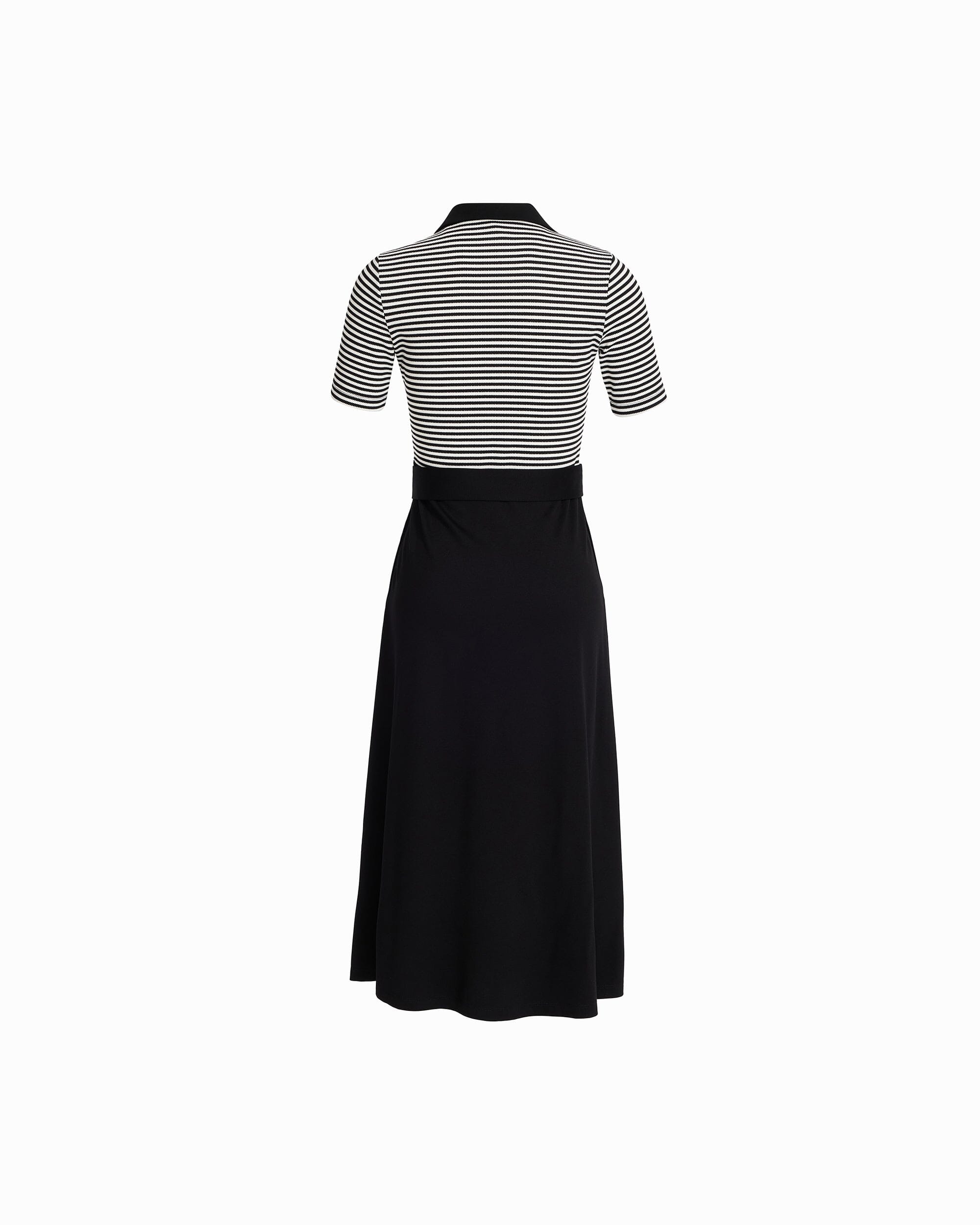Anne Klein Collared Combo Midi A Line Midi Dress