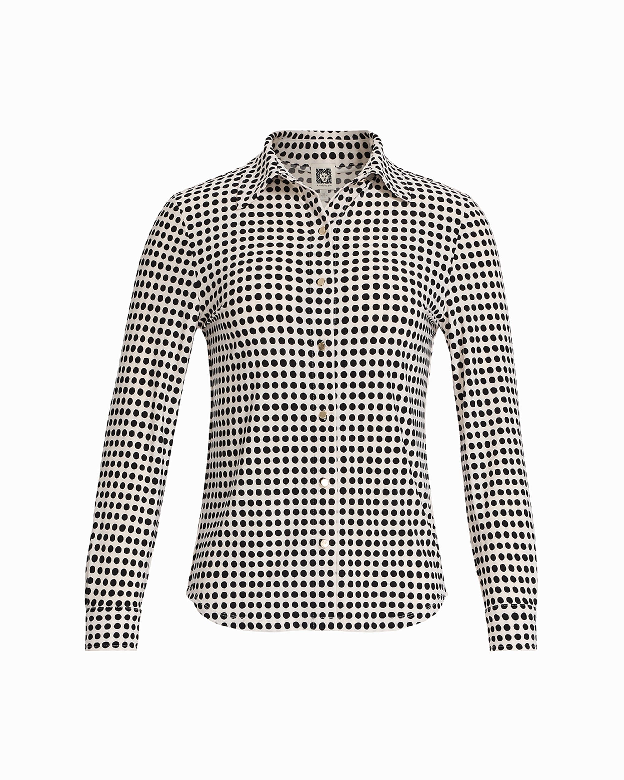 Anne Klein White Dove/Anneblack Long Sleeve Shirt