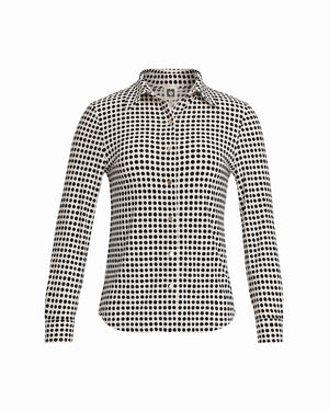 Anne Klein White Dove/Anneblack Long Sleeve Shirt