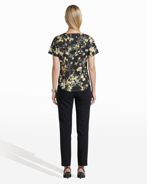 Anne Klein Bateau Neck Short Sleeve Blouse