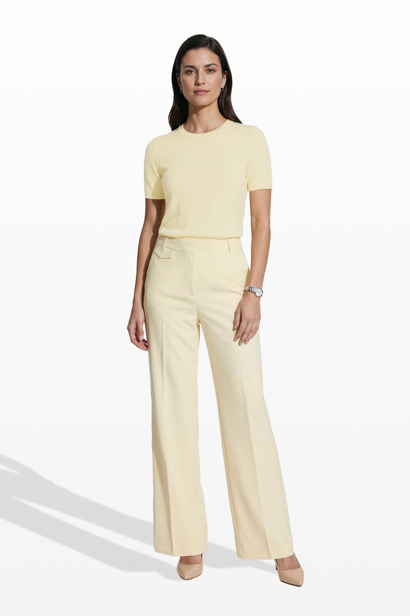 Anne Klein Pull on Flap Pocket Wide Leg Pant