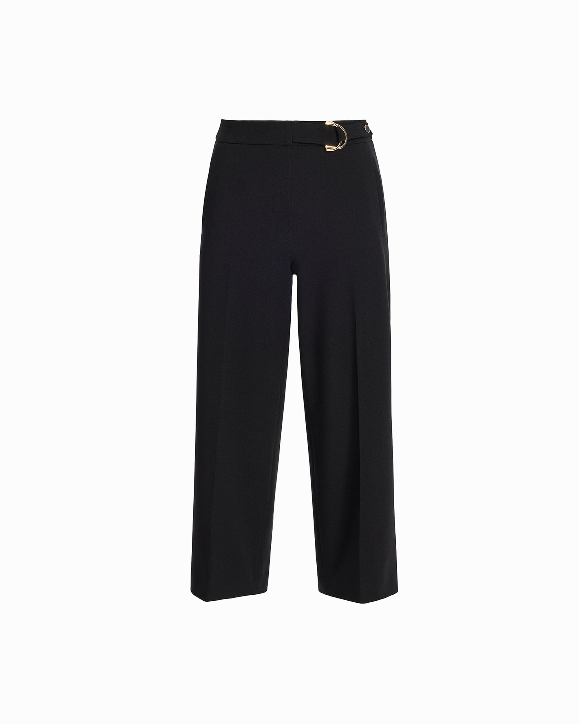 Anne Klein Anne Black Po Wide Leg Crop Extended Tab