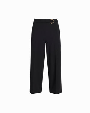 Anne Klein Anne Black Po Wide Leg Crop Extended Tab