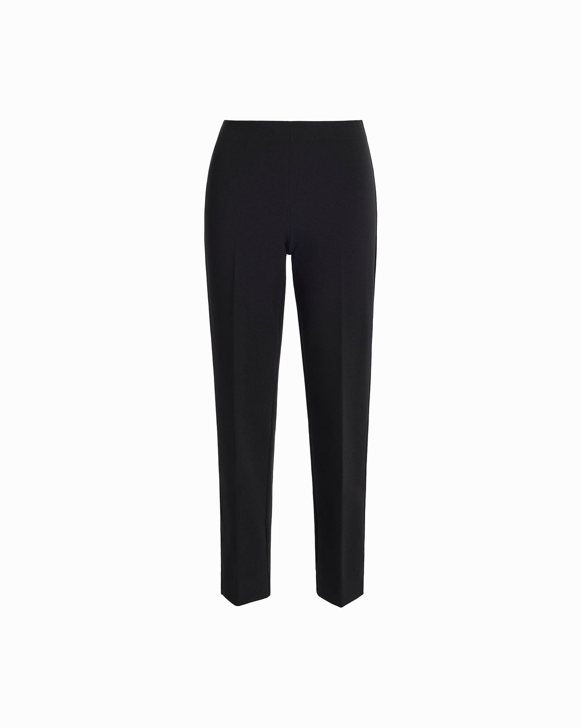 Anne Klein Anne Black Straight Ankle Length Pull-On Hollywood Waist Pants