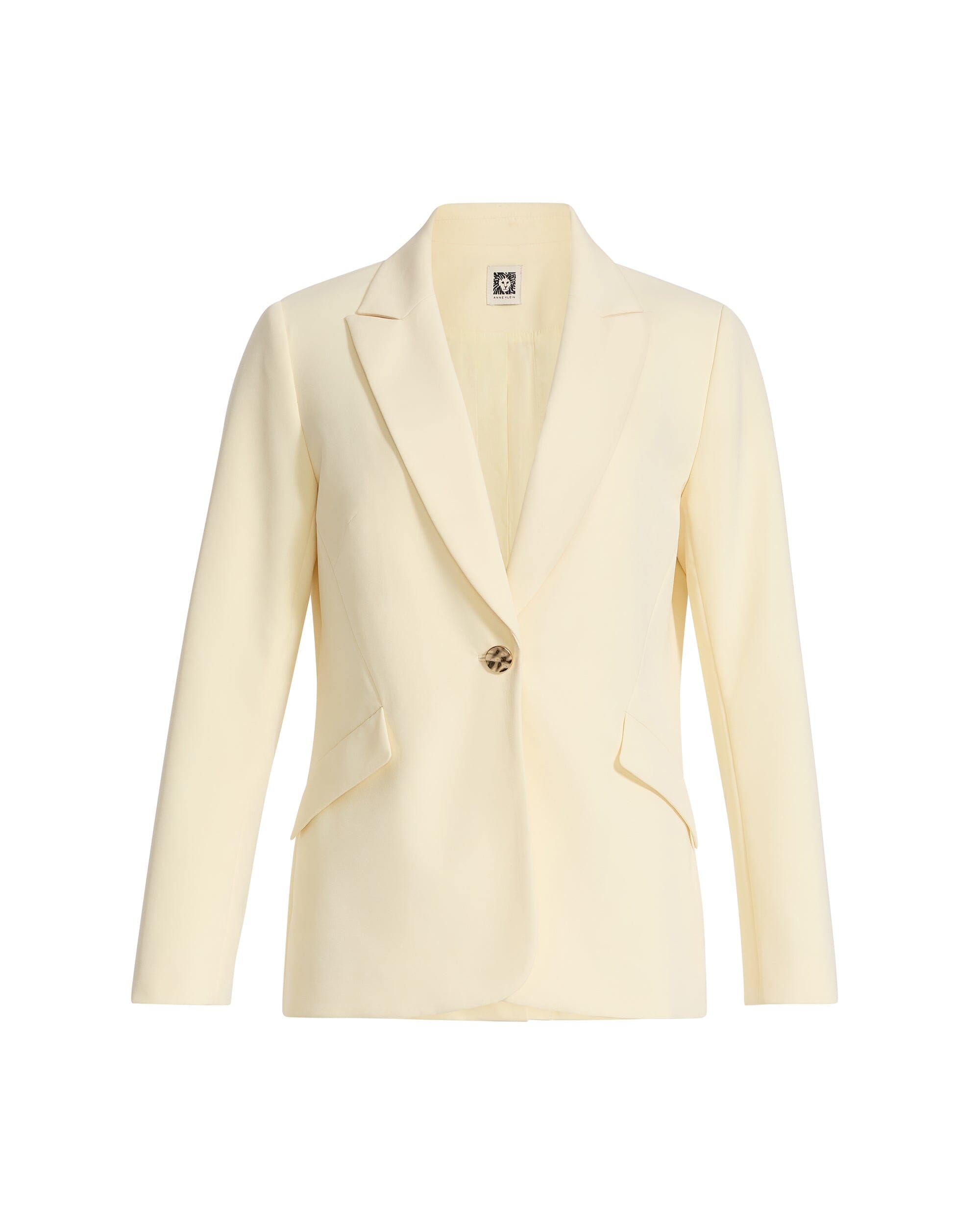Anne Klein Canary Frost Petite Fitted Peak Lapel Jacket