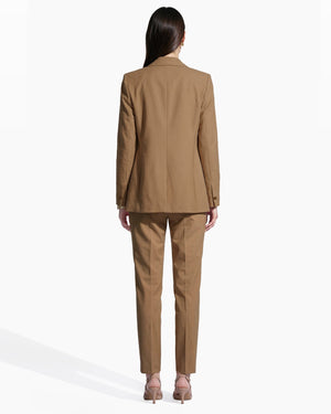 Anne Klein Double-Breasted Wool Jacket with Welt Pockets