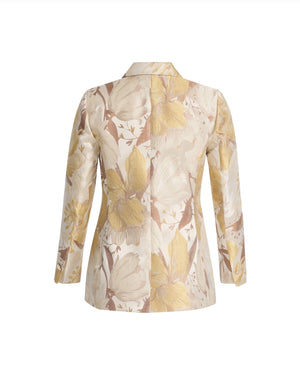 Anne Klein Peak Lapel Single Button Jacket With Flap Pockets