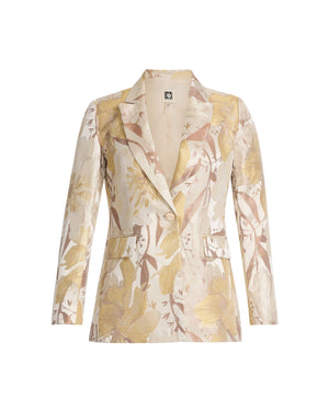 Anne Klein Peak Lapel Single Button Jacket With Flap Pockets