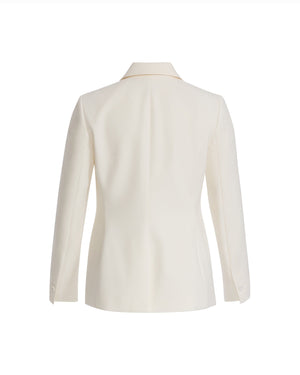 Anne Klein Placed Print Single Button Tailored Jacket