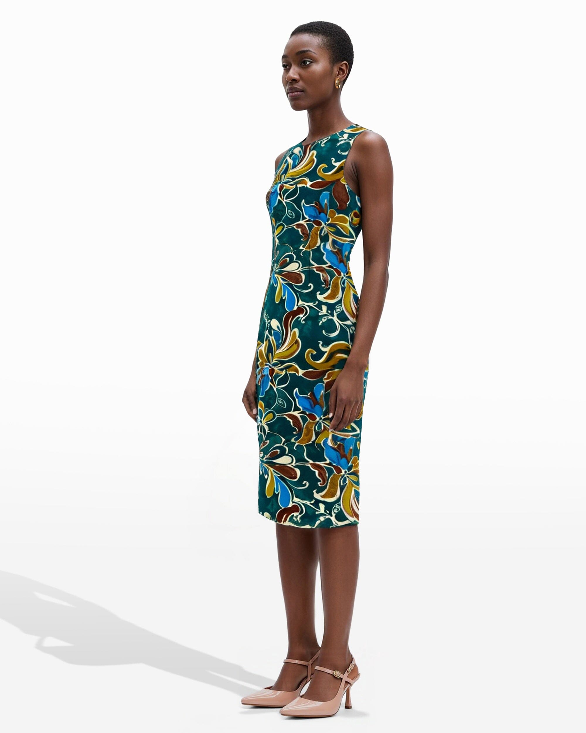 Anne Klein Jewel Neck Sheath Dress