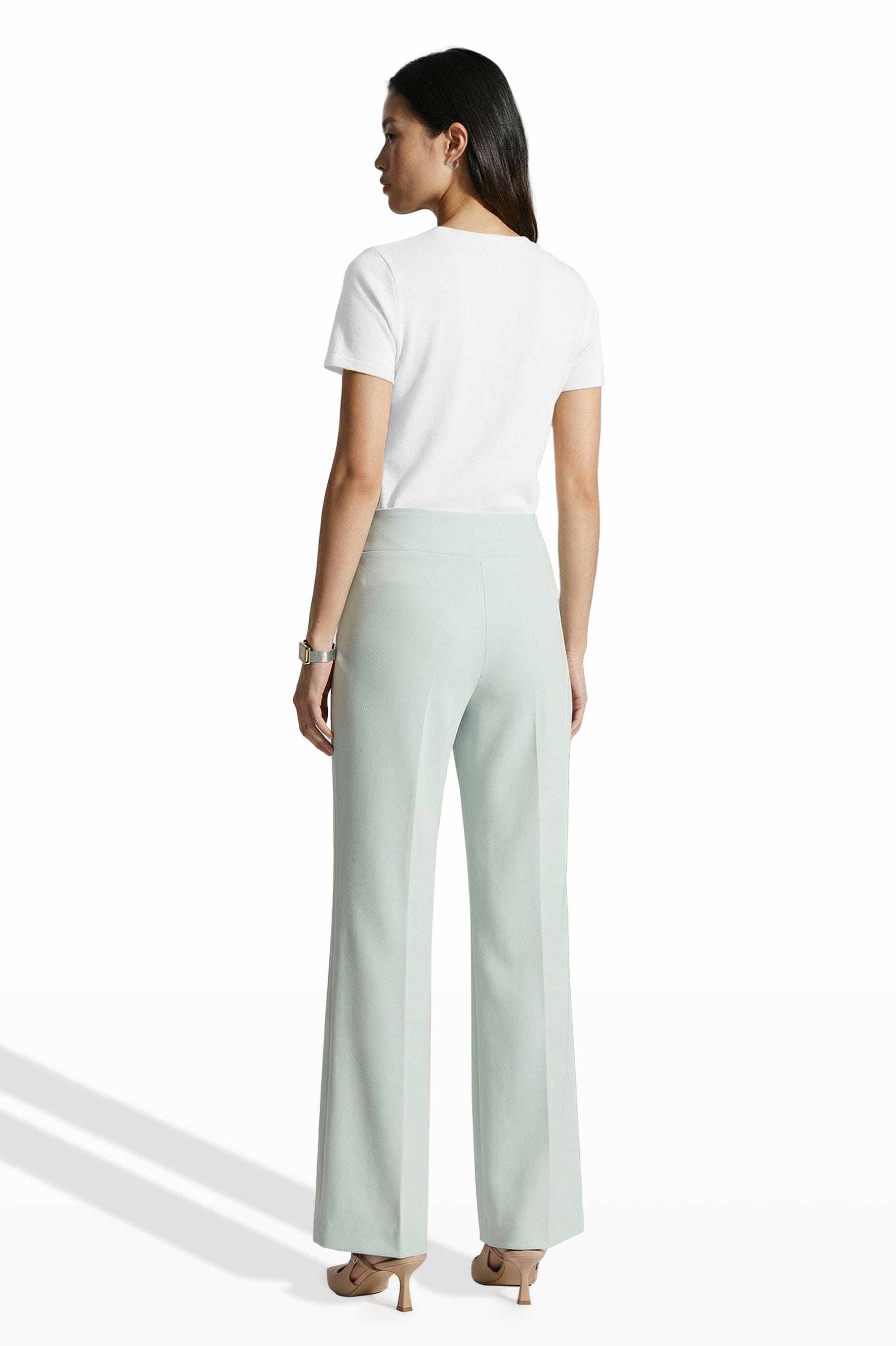 Anne Klein High Rise Pull On Wide Leg Pants