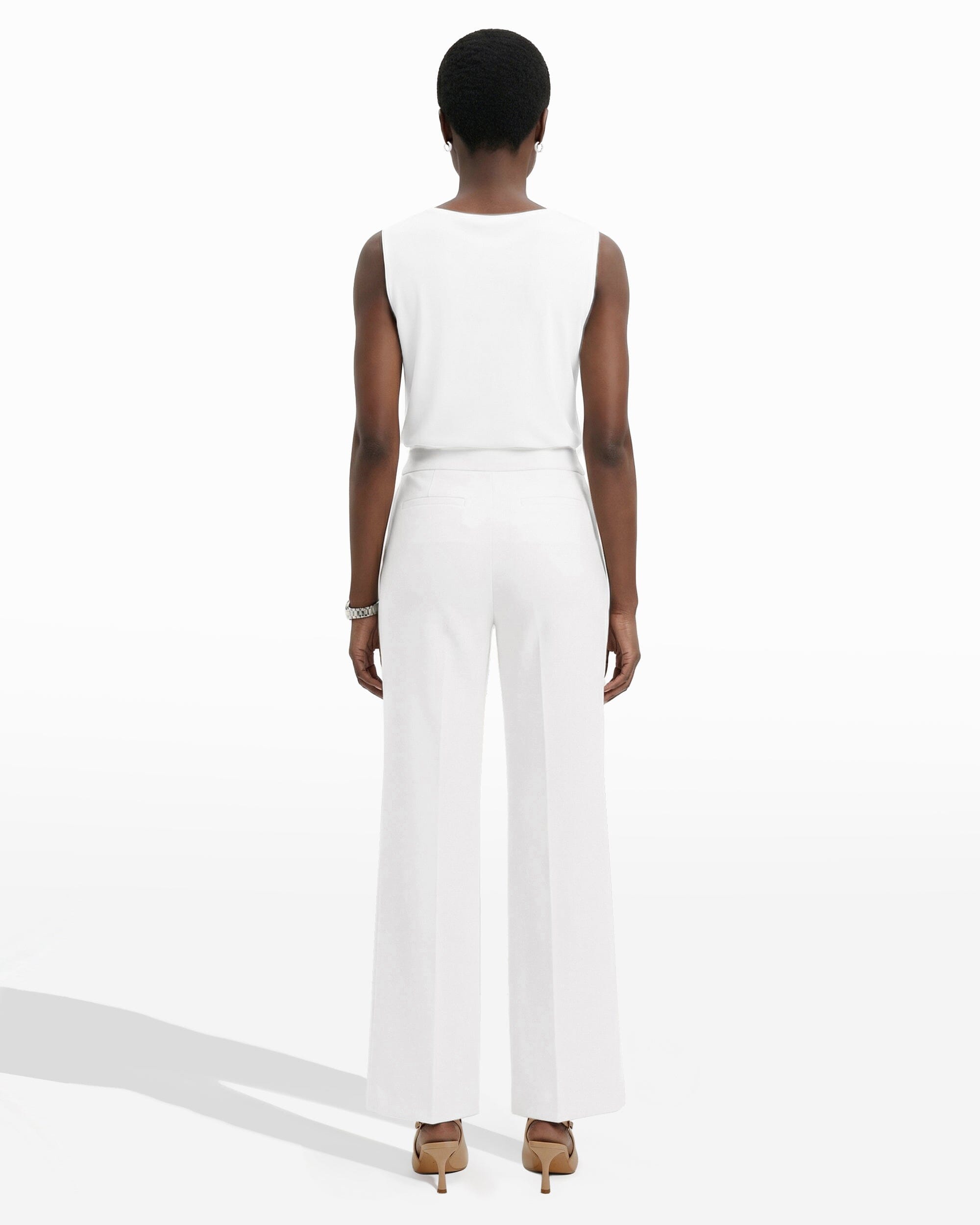 Anne Klein Pull-On Wide Leg Cargo Pocket Pants