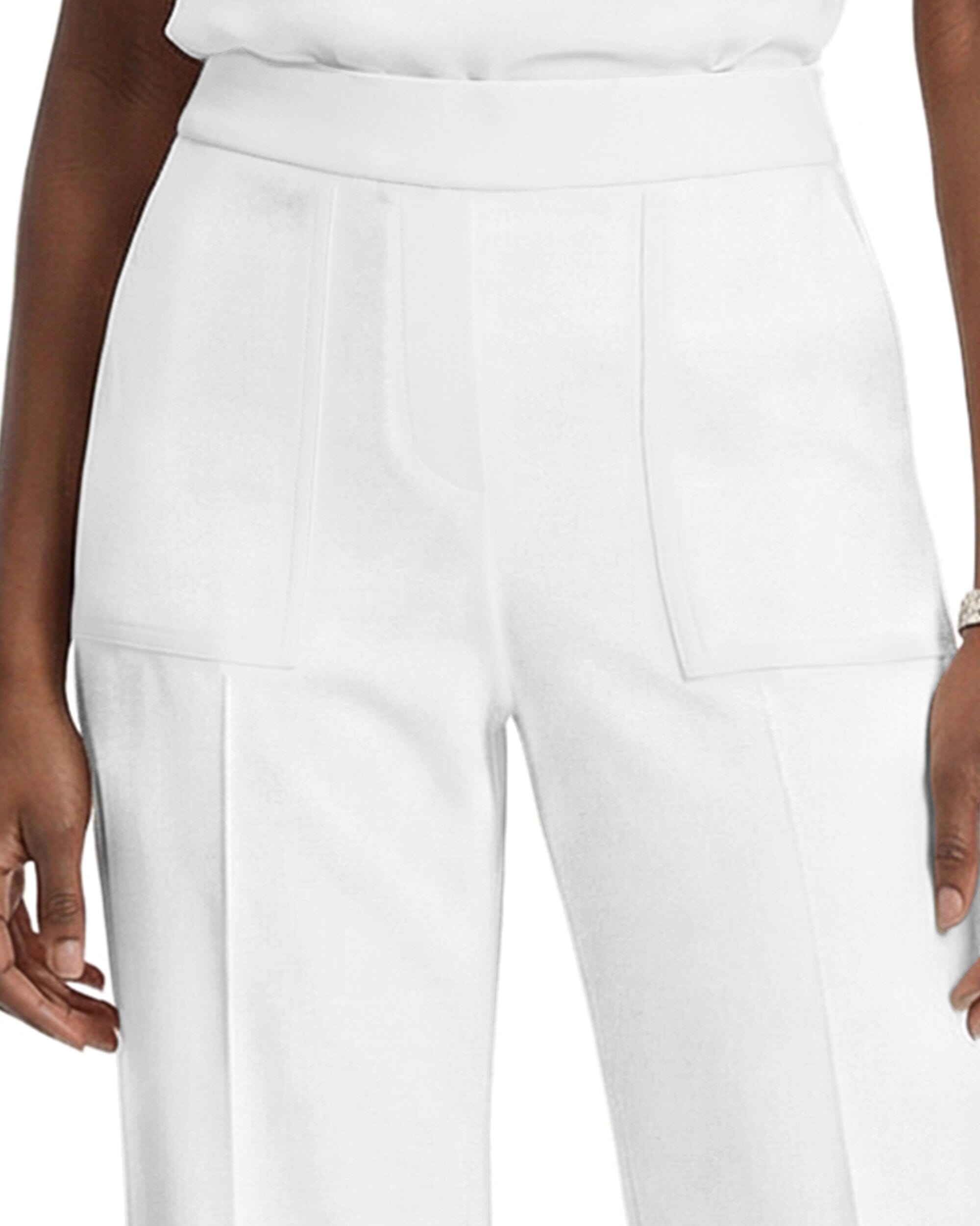 Anne Klein Pull-On Wide Leg Cargo Pocket Pants